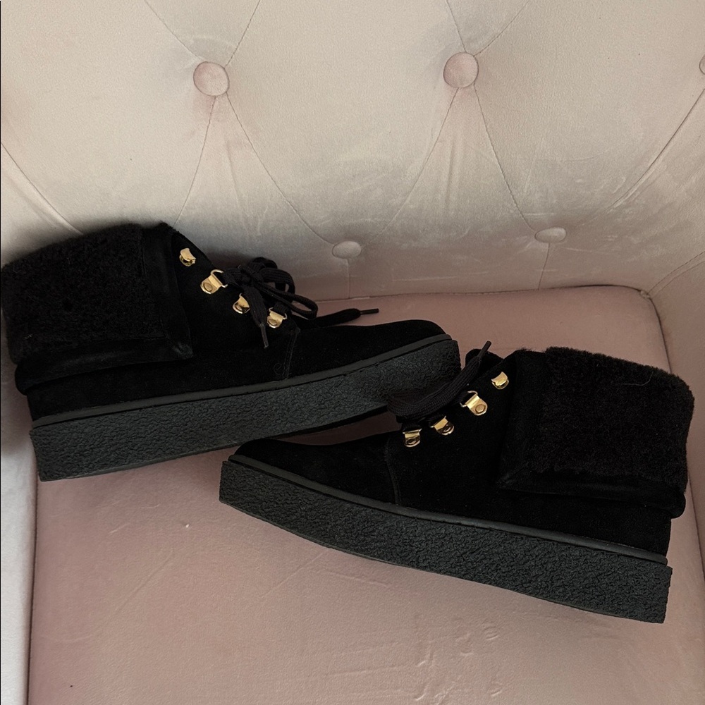 New Tayce Talbots Leather Boots Black Size 10